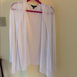 Classic white sweater, sheer and light weight